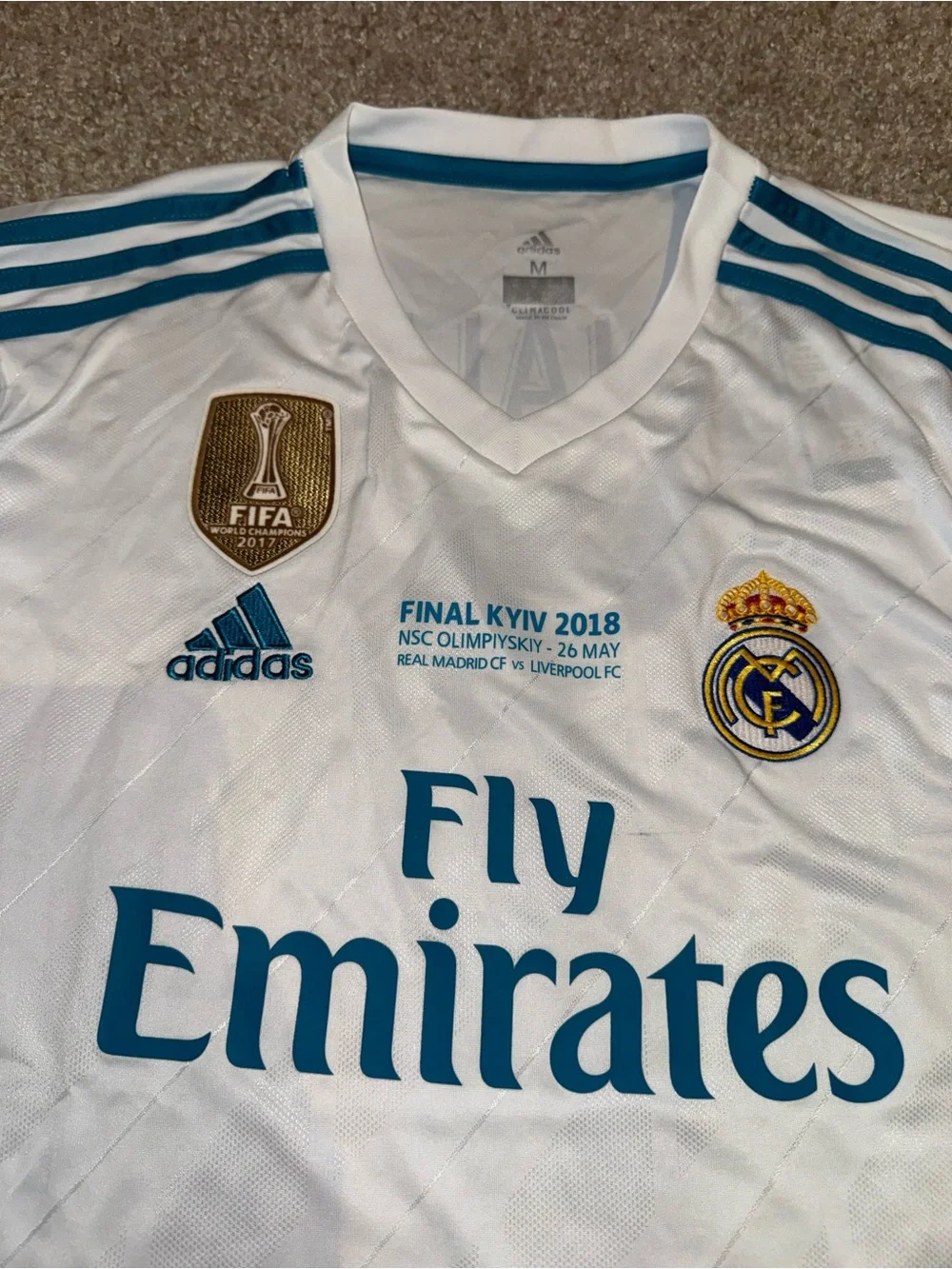 Adidas Real Madrid 2017-18 Ronaldo #7 Retro Men’s Home Long Sleeve Soccer Jersey
